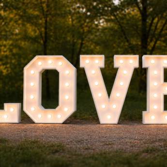 4' Handcrafted Wooden Marquee Light Letters