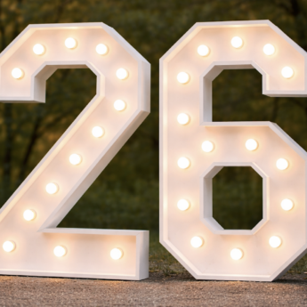4' Handcrafted Wooden Marquee Light Numbers